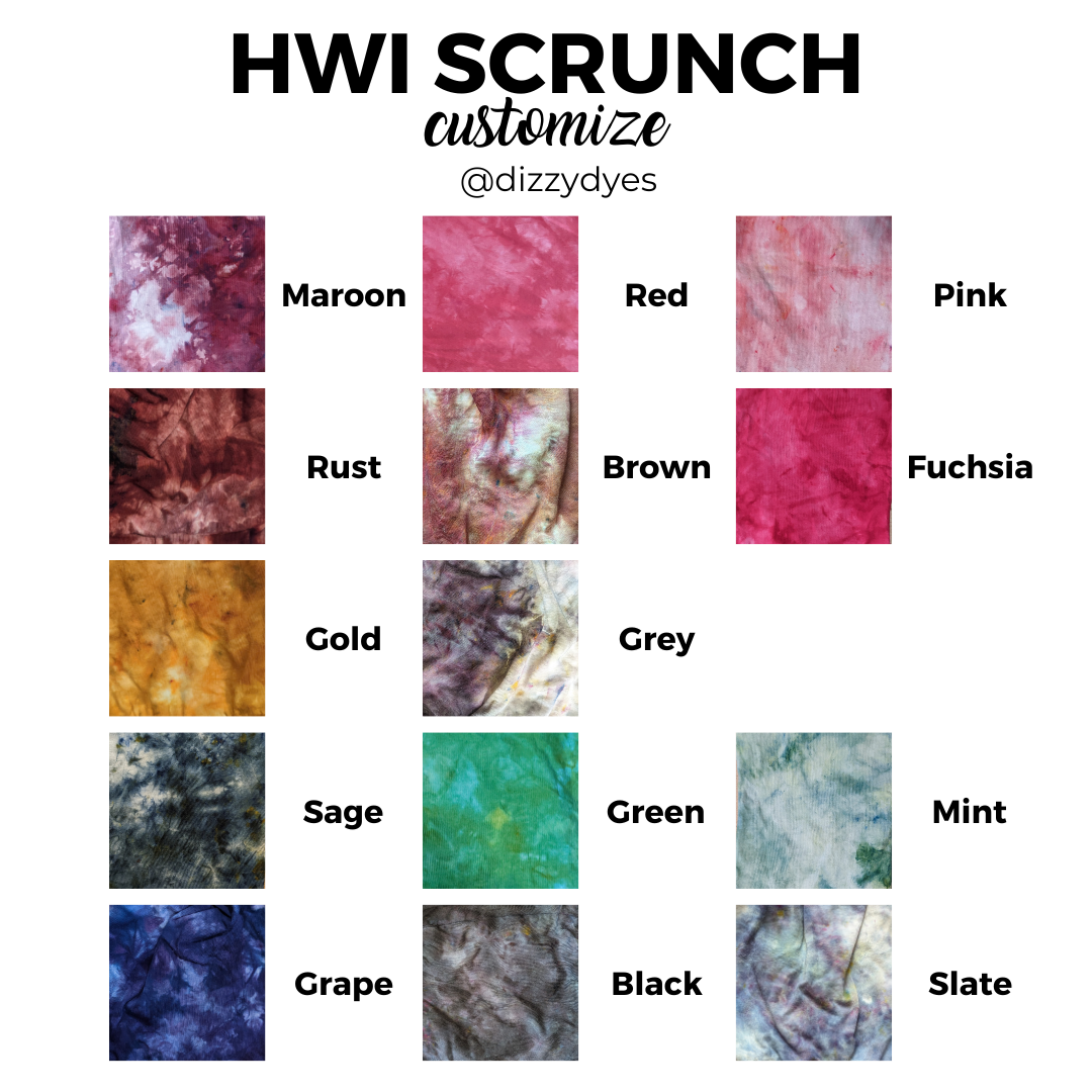 Custom Tie Dye Scarf: HWI Scrunch