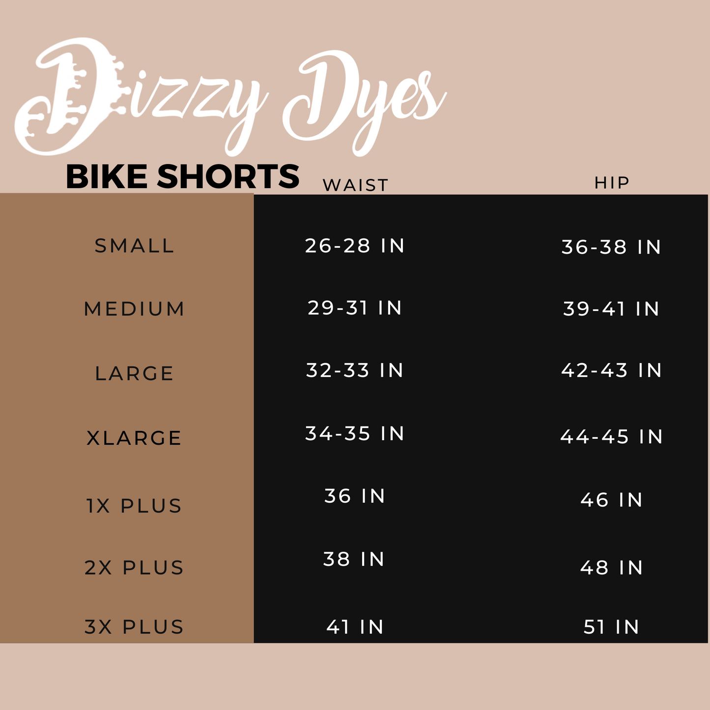 Brown Tie Dye Bike Shorts