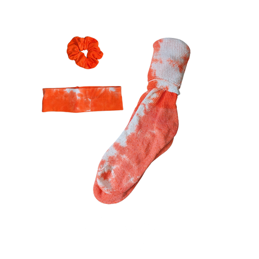 Orange Tie Dye Gift Set: Liquid Scrunch