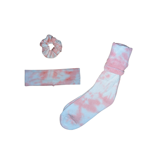 Pink Tie Dye Gift Set: Liquid Scrunch