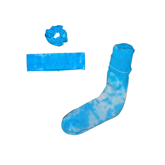Blue Tie Dye Gift Set: Liquid Scrunch