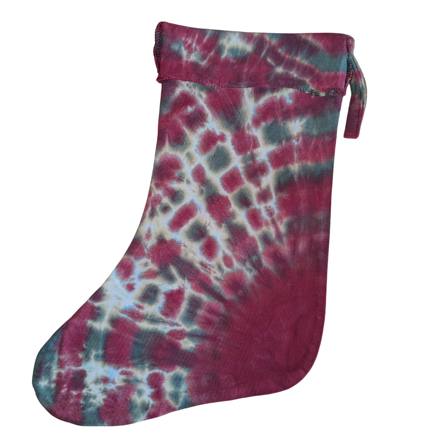 Red & Green Tie Dye Christmas Stocking