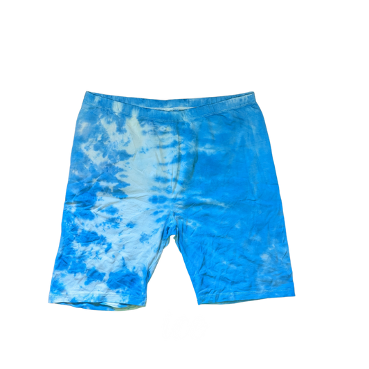 Blue Tie Dye Bike Shorts