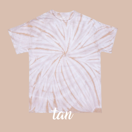 Brown Tie Dye T-Shirt~ VAT Spiral