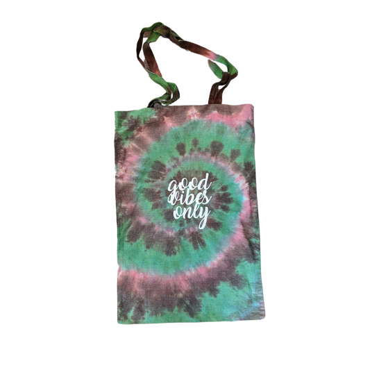 Good Vibes Only Tie Dye Tote Bag